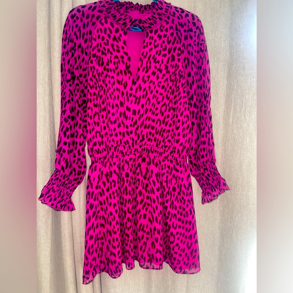 Hot Pink Leopard Print Dress Macys XL